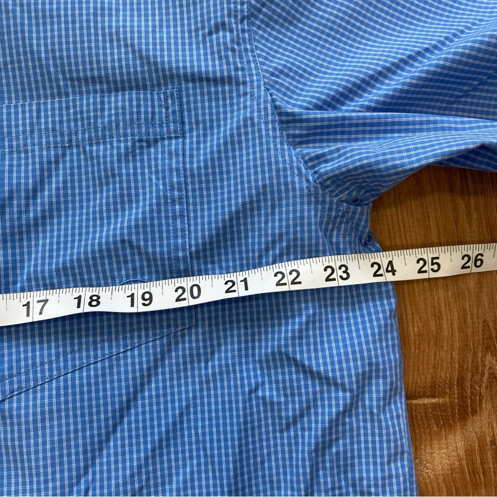 Ariat Pro Series Short Sleeve Shirt Mens Large Button Down Blue Plaid - Picture 6 of 11